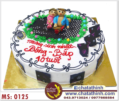 Bánh sinh nhật cho bé sinh đôi - 0125