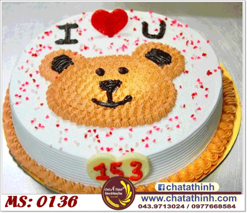 Bánh sinh nhật gấu xinh - 0136