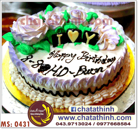 Bánh kem tươi hoa hồng - 0431