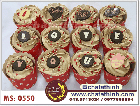 0550 - cupcake Bánh tình yêu