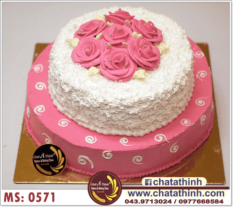 Bánh kem tươi hoa hồng - 0571