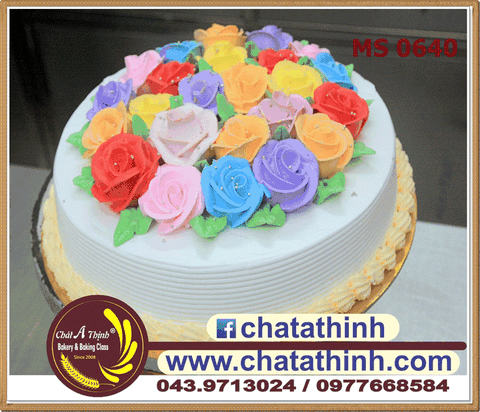 Kem tươi hoa hồng - 0640