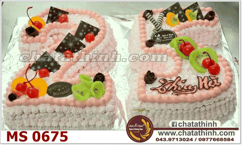 Bánh kem tươi hoa quả - 0675