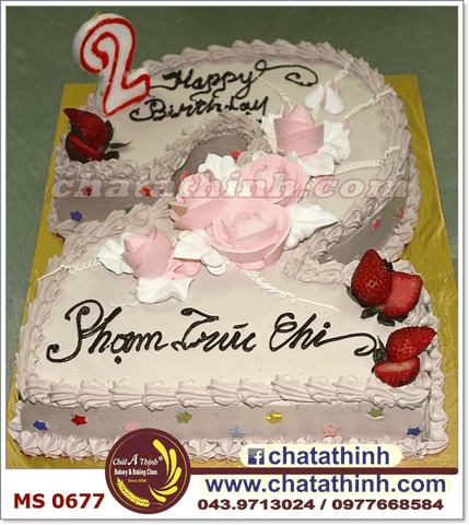 Kem tươi hoa hồng - 0677