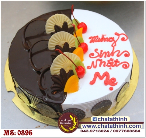 Bánh kem tươi sô cô la hoa quả - 0895