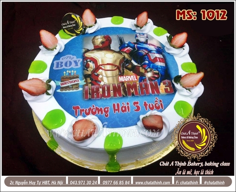 Bánh in ảnh kem tươi hoa quả - 0112