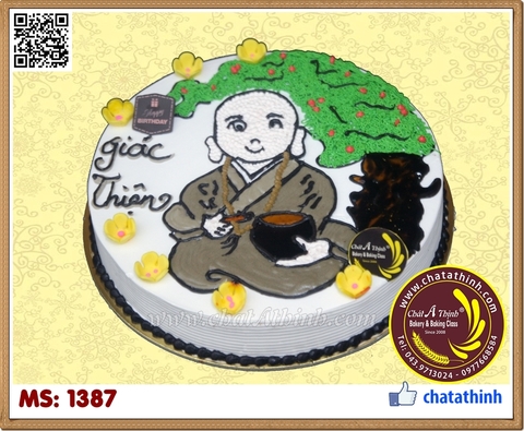 Bánh vẽ hình chú tiểu 1387