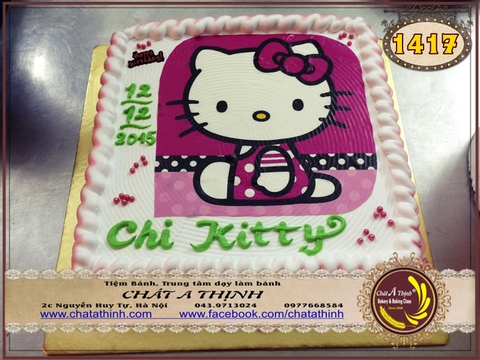 Bánh in ảnh mèo Kitty 1417