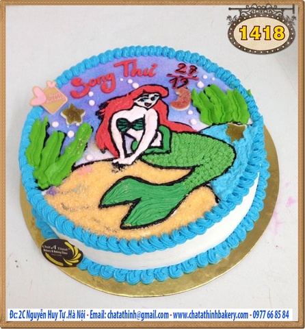 Bánh vẽ nàng tiên cá 1418