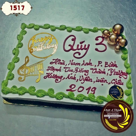 1517 - Bánh sinh nhật của lớp học