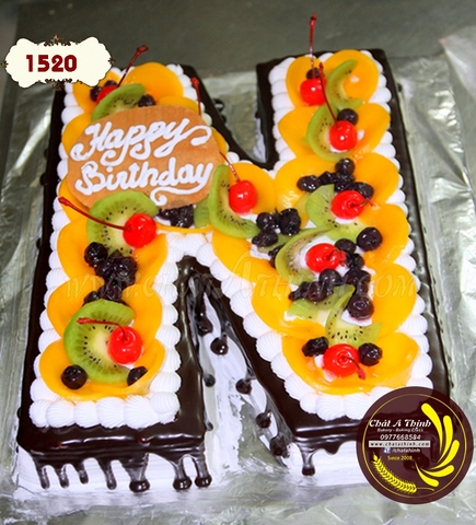 1520 - Bánh sinh nhật hình chữ cái