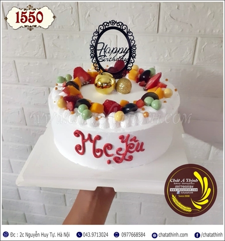 Bánh cho mẹ chồng - bánh kem tươi hoa quả - 1550