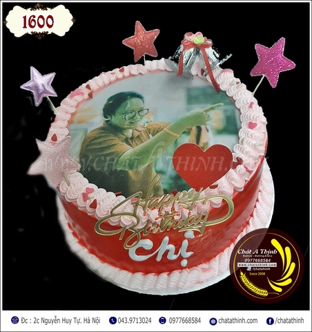 1600 - BANH SINH NHAT CHI DOI MAU DAI HOC VAN HOA - BANH IN ANH