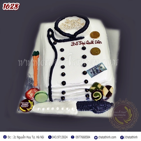 BÁNH KEM TẶNG BỐ HÌNH CHIẾC ÁO BẾP