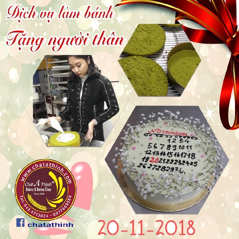 Dịch vụ tự làm bánh tặng người thân 20.11.2018