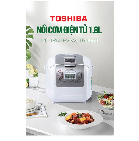 Nồi Cơm Điện Tử Toshiba RC-18NTFV(W)  1.8L/800W