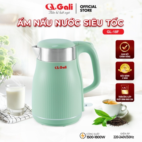 Ấm nấu nước siêu tốc Gali GL-18F điện áp 220V-240v công suất 1800W dung tích1.8L  Chất lượng hàng hóa nhập khẩu (Tem hợp quy CR)
