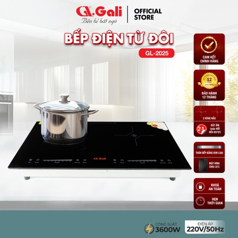 Bếp điện đôi từ GL-2025  công suất 3600w điện áp 220V/50Hz sản phẩm chính hãng Chất lượng hàng hóa nhập khẩu (Tem hợp quy CR)