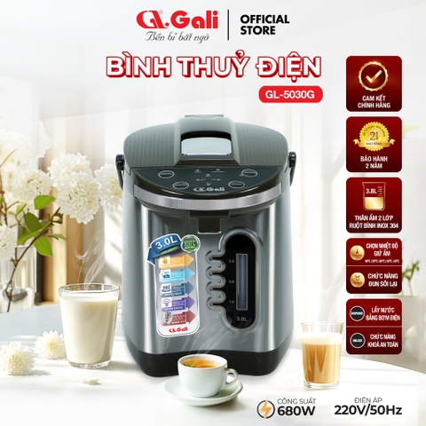Bình thủy điện Gali GL-5030G 3 lít công suất 680W 220V-50Hz Chất lượng hàng hóa nhập khẩu (Tem hợp quy CR)