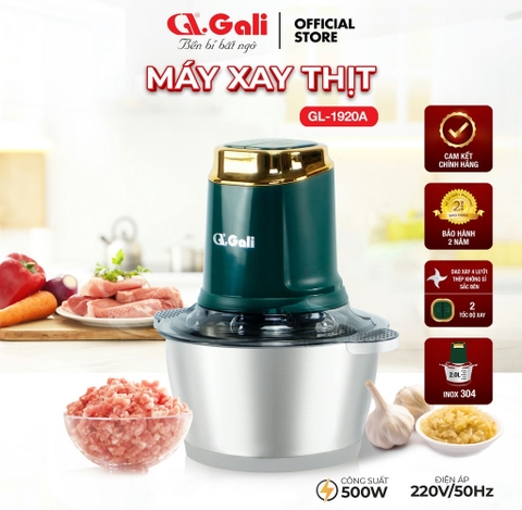 Máy xay thịt Gali GL-1920A 2 lít  4 lưỡi dao sắc bén cối INOX  bảo hành 2 năm chính hãng
