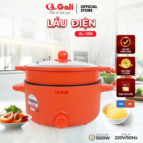 Nồi lẩu điện Gali GL-1209 4 lít 1500W Đạt chứng nhận chất lượng hàng nhập khẩu (Tem hợp quy CR).