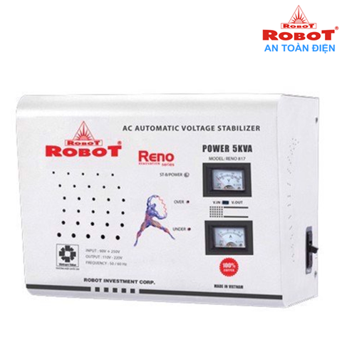 ỔN ÁP 1 PHA TREO TƯỜNG ROBOT RENO 12.5 KVA (150V - 250V)