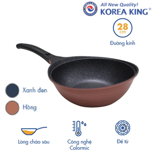CHẢO SÂU SỮ DỤNG BẾP TỪ KOREA KING KW-28CI size 28cm