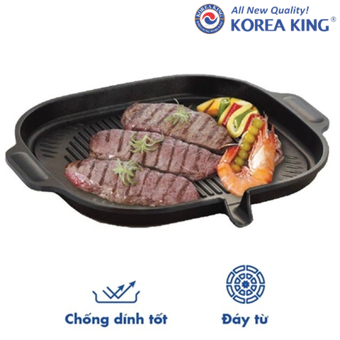 Chảo nướng chống dính Korea King KGP-32MHI - Nhập khẩu Hàn Quốc