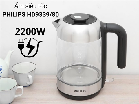 Bình đun siêu tốc Philips 1.7 lít HD9339/80