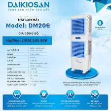 Máy làm mát Daikiosan DM206 Công suất motor: 420 W  Điện áp: 220 V – 50 Hz