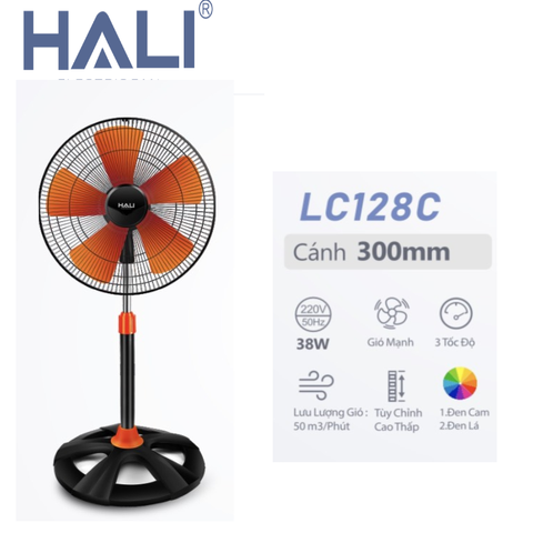 QUẠT LỬNG MINI HALI LC128 38W