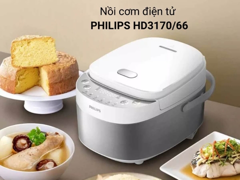 Nồi cơm điện tử mini 0.85 lít Philips HD3170/66