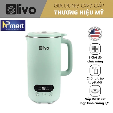 MÁY LÀM SỮA HẠT OLIVO CB1000 – Dung Tích 1L - 880W, Nắp INOX Kết Hợp Kính Cường Lực