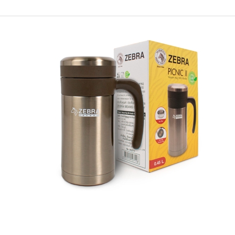 CA GIỮ NHIỆT CÓ LỌC TRÀ ZEBRA PICNIC  II 450ml - 912711 - TAY CẦM HỞ