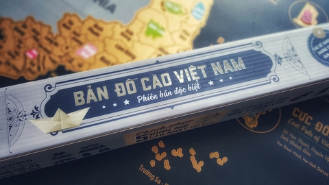 Bản đồ cào Việt Nam phiên bản Vàng - Vietnam Scratch Map Gold Deluxe Edition