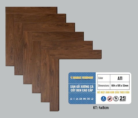 Sàn Gỗ Xương Cá Cốt Đen HAMAZ - A11
