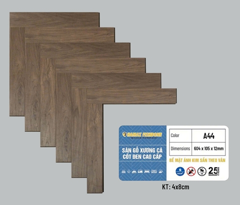 Sàn Gỗ Xương Cá Cốt Đen HAMAZ - A44