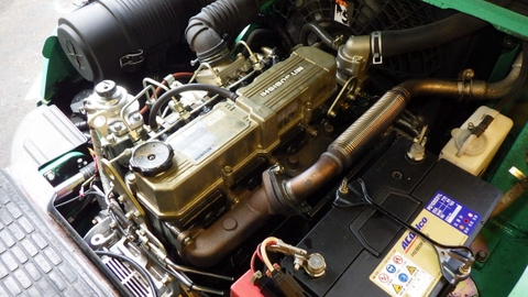 Xe nâng dầu cũ 3.5 tấn MITSUBISHI FD35AT số tự động động cơ S4S 4 máy bộ gật gù lốp kép nâng cao 4m đời 2013 - F14E-80802