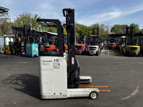 Xe nâng điện đứng lái 1.5 tấn NYK Nichiyu FBRM15-80-400 cũ Nhật bãi nâng cao 4m đời 2015 - 131E-00586