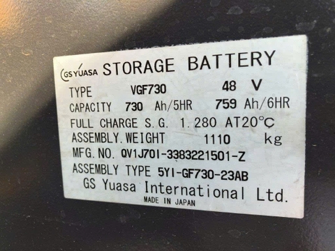 Xe nâng điện cũ ngồi lái 2.5 tấn NYK FB25PN-77B-450SF Đời 2018 (Dịch Giá - Bình Khủng 730Ah)