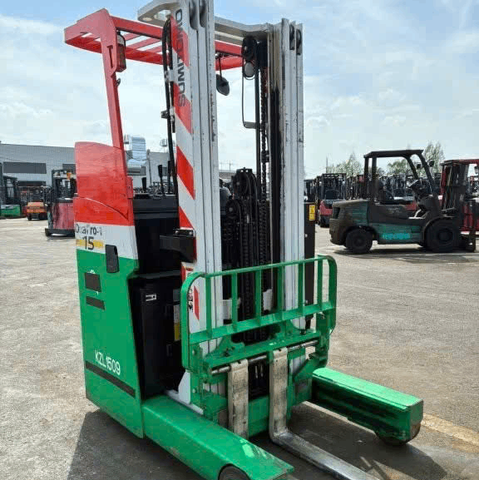 Xe nâng điện đứng lái cũ 1.5 tấn SUMITOMO 61-FBR15SXII Đời 2020 (Chui Cont 4.8m)