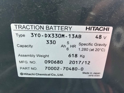 Xe nâng điện cũ ngồi lái 1 tấn NYK FB10PN-77-300RP Đời 2017 (Siêu Lướt 1.884 Giờ)