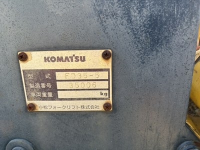 Xe nâng dầu cũ 3.5 tấn KOMATSU FD35-5 Số Sàn (Đẹp Xuất Sắc - Lướt 2.546 Giờ)