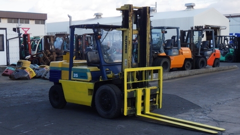 Xe nâng dầu cũ 3.5 tấn KOMATSU FD35-5 Số Tự Động Đời 1995 (Dịch Giá)