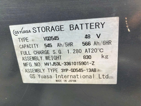 Xe nâng điện cũ ngồi lái 1.5 tấn NYK FB15PN-77B-300 Đời 2017 (Ắc quy Lớn 565Ah)