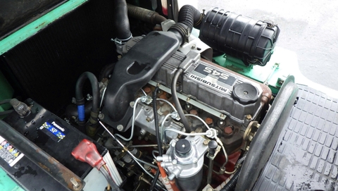 Xe nâng dầu 3 tấn Mitsubishi FD30 cũ Nhật bãi số sàn gật gù lốp kép đời cao - F14C-32069