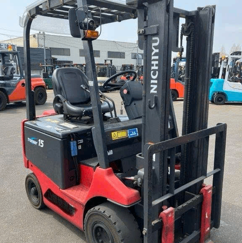 Xe nâng điện cũ ngồi lái 1.5 tấn NYK FB15PN-77B-300 Đời 2017 (Ắc quy Lớn 565Ah)