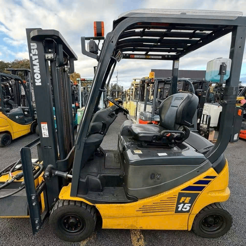 Xe nâng điện cũ ngồi lái 1.5 tấn KOMATSU FE15-1 Đời 2010 (Pin Lithium - Sạc Nhanh)