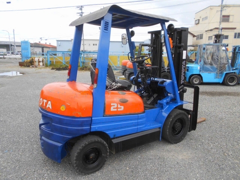 Xe nâng dầu 2.5 tấn Toyota 6FD25 cũ Nhật bãi số sàn dịch giá nâng cao 3m đời 1995 - 19974