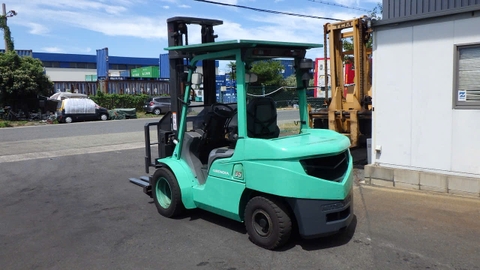 Xe nâng dầu cũ 3.5 tấn MITSUBISHI FD35AT số tự động động cơ S4S 4 máy bộ gật gù lốp kép nâng cao 4m đời 2013 - F14E-80802